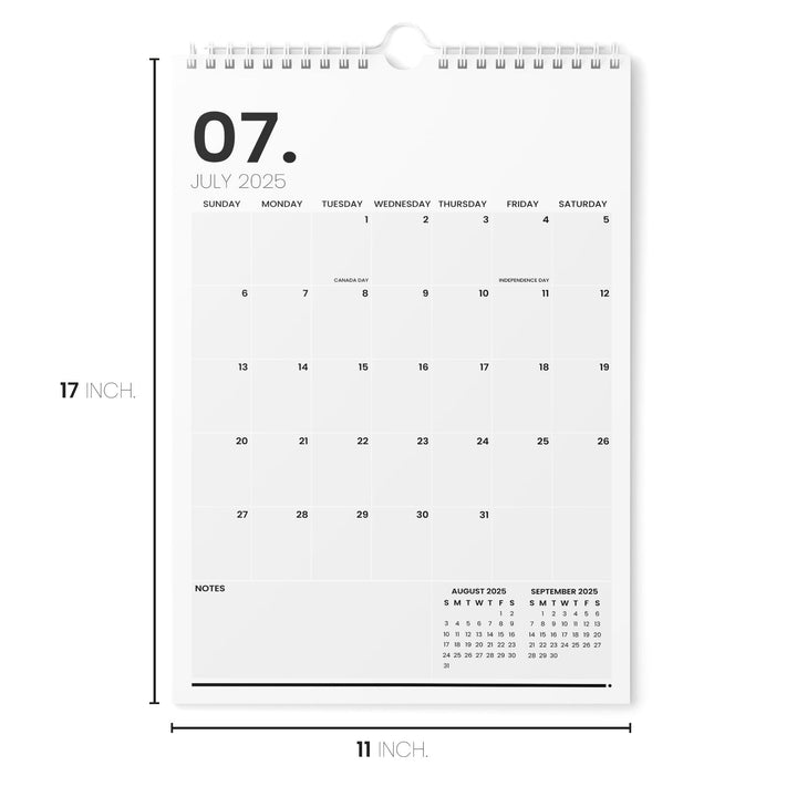 Minimalist Calendar 2024 | 18 Months | 11x17 - Kartoprint