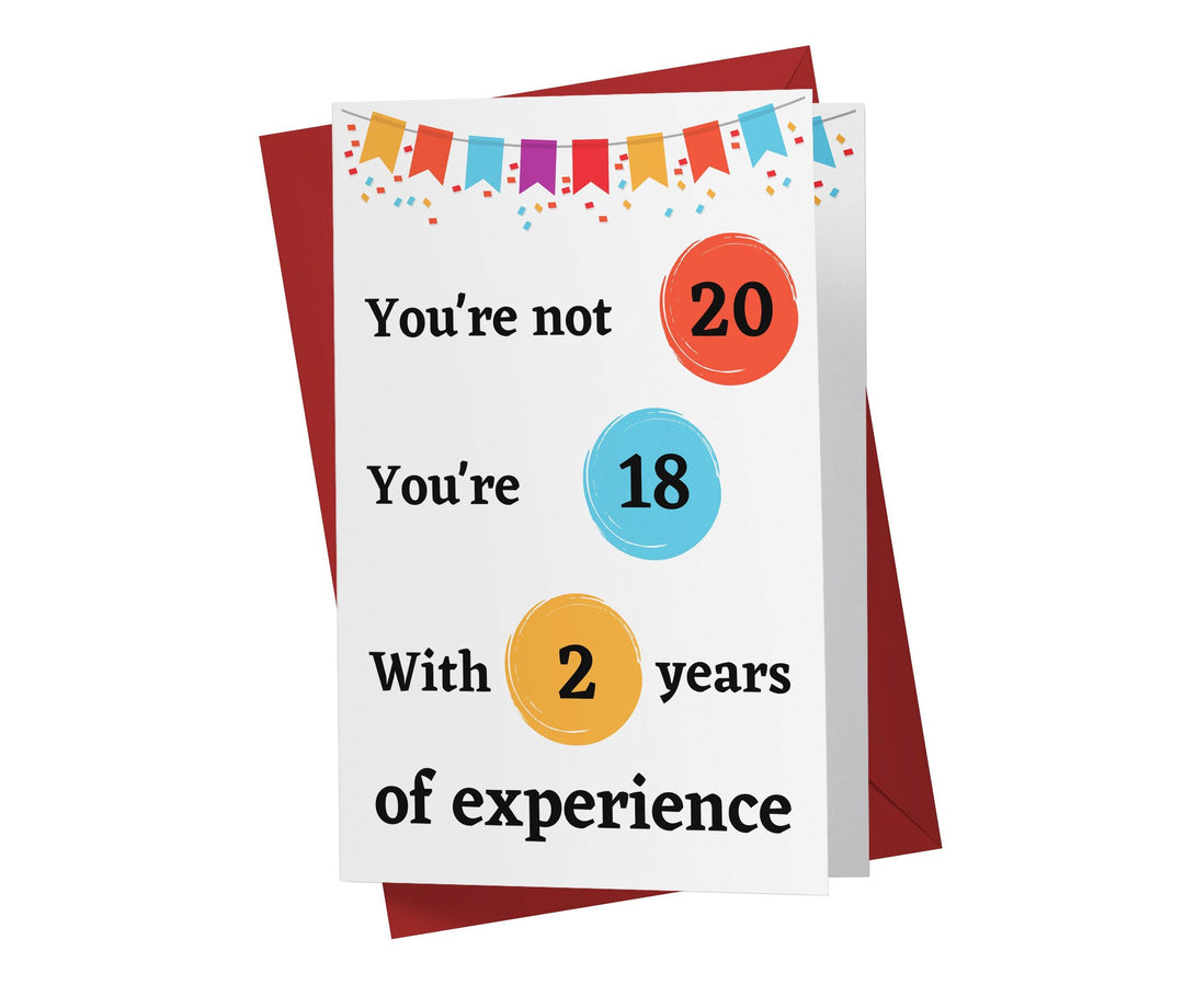 Years Of Experience | 20th Birthday Card - Kartoprint