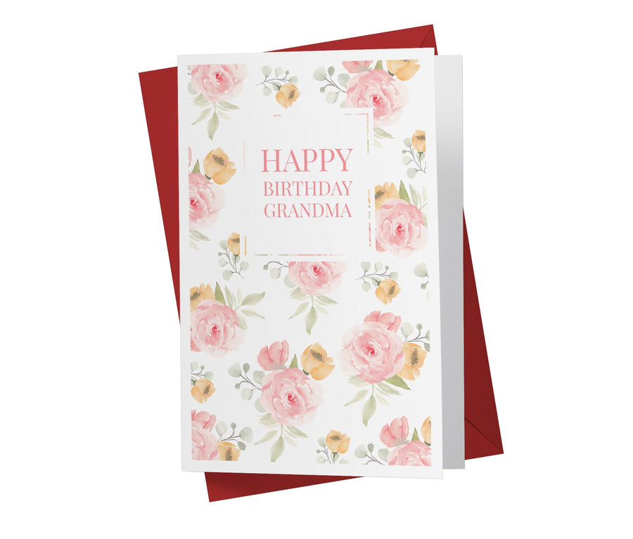 Pink Flower Grandma | Sweet Birthday Card - Kartoprint