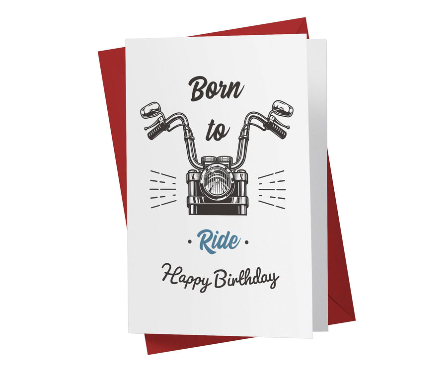 Born To Ride | Motorcycle Birthday Card - Kartoprint