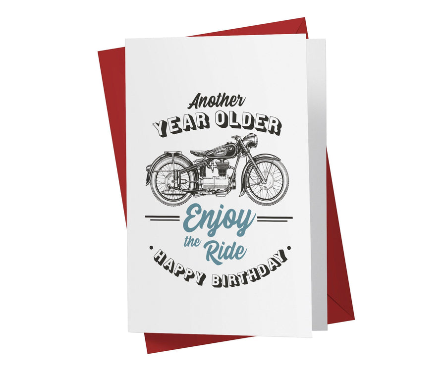 Enjoy The Ride | Motorcycle Birthday Card - Kartoprint