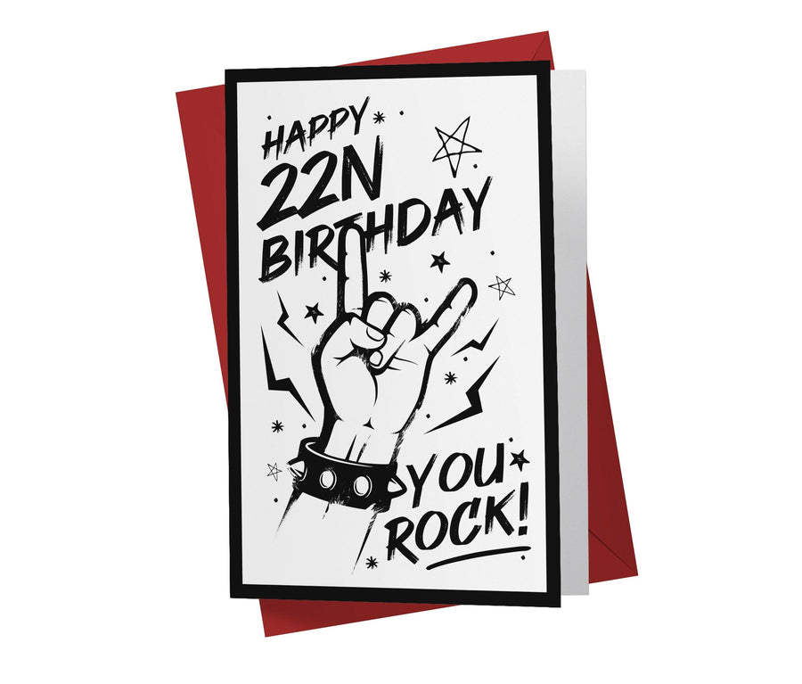 You Rock | 22nd Birthday Card - Kartoprint