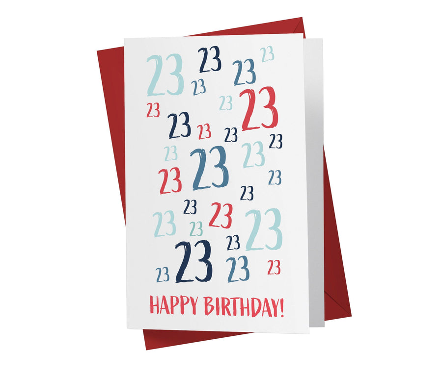 Age Is Just a number | 23rd Birthday Card - Kartoprint