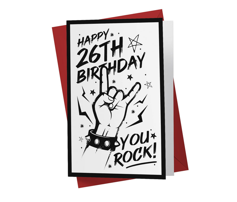 You Rock | 26th Birthday Card - Kartoprint