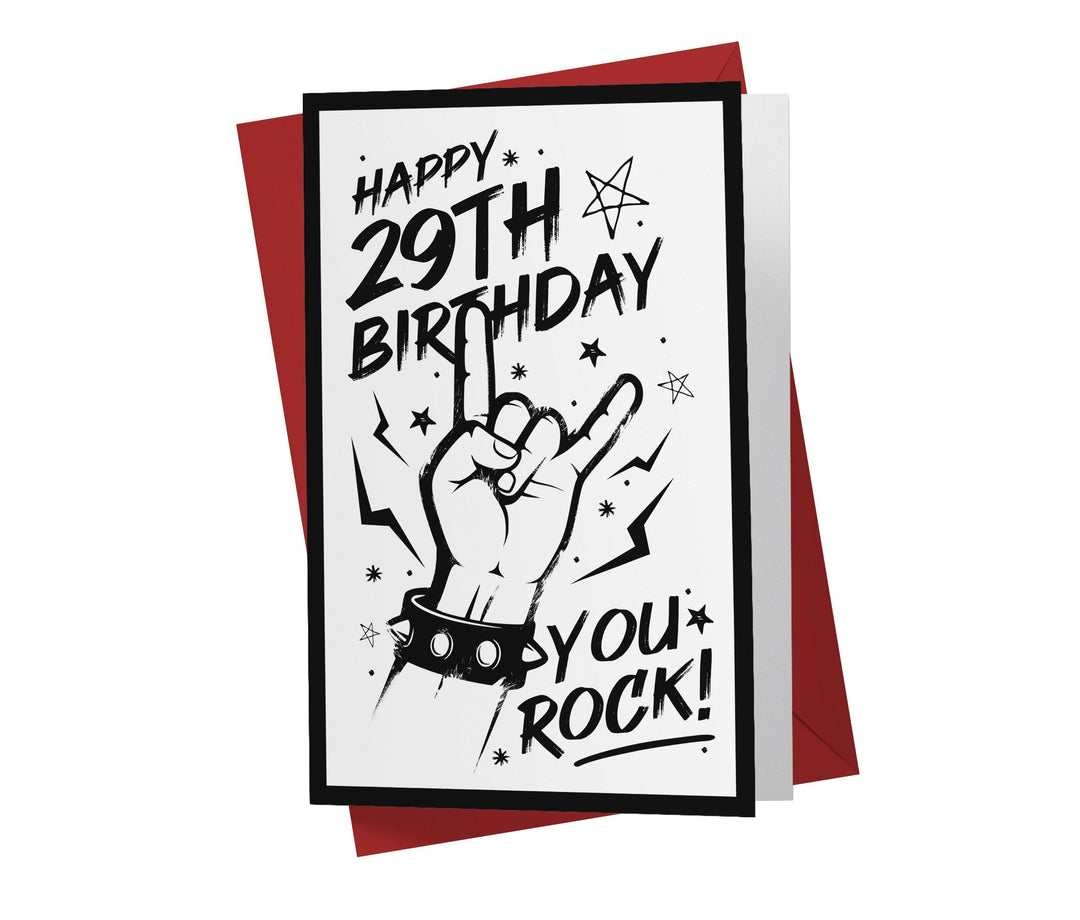 You Rock | 29th Birthday Card - Kartoprint