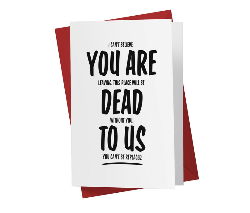 You Are Dead To Us | Funny Retirement Card - Kartoprint