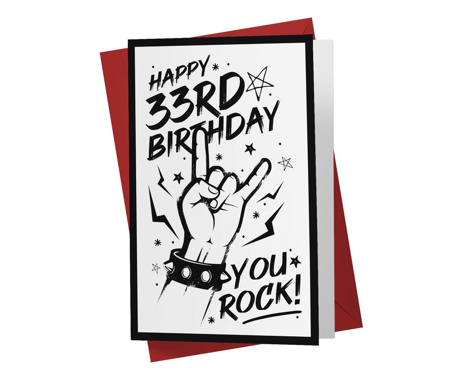 You Rock | 33rd Birthday Card - Kartoprint
