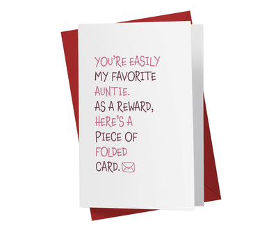 Favorite Auntie | Funny Birthday Card - Kartoprint