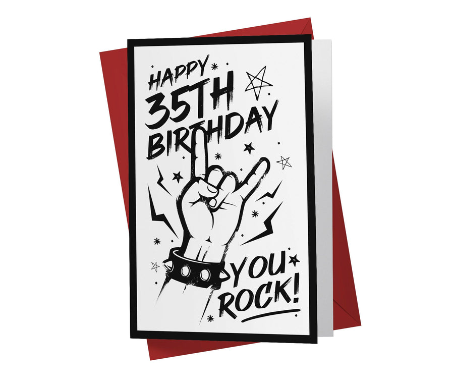 You Rock | 35th Birthday Card - Kartoprint