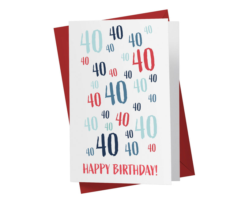 Age Is Just a number | 40th Birthday Card - Kartoprint