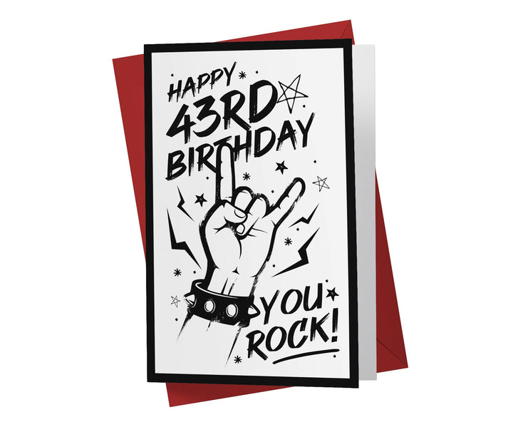 You Rock | 43rd Birthday Card - Kartoprint