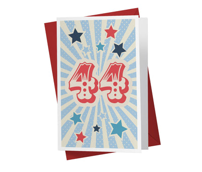 Retro Circus And Stars | 44th Birthday Card - Kartoprint