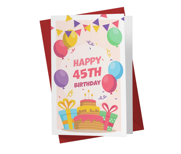 Classic Birthday Card | 45th Birthday Card - Kartoprint