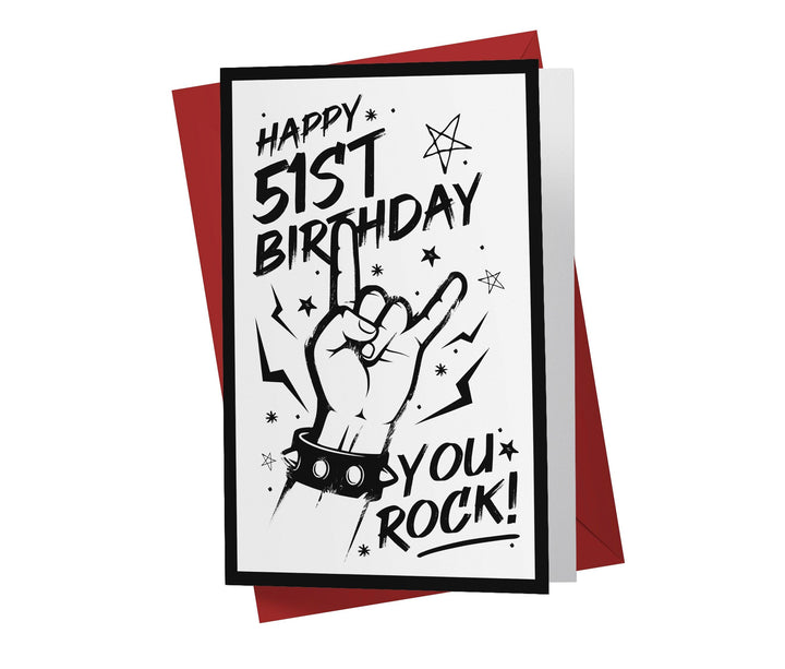 You Rock | 51st Birthday Card - Kartoprint
