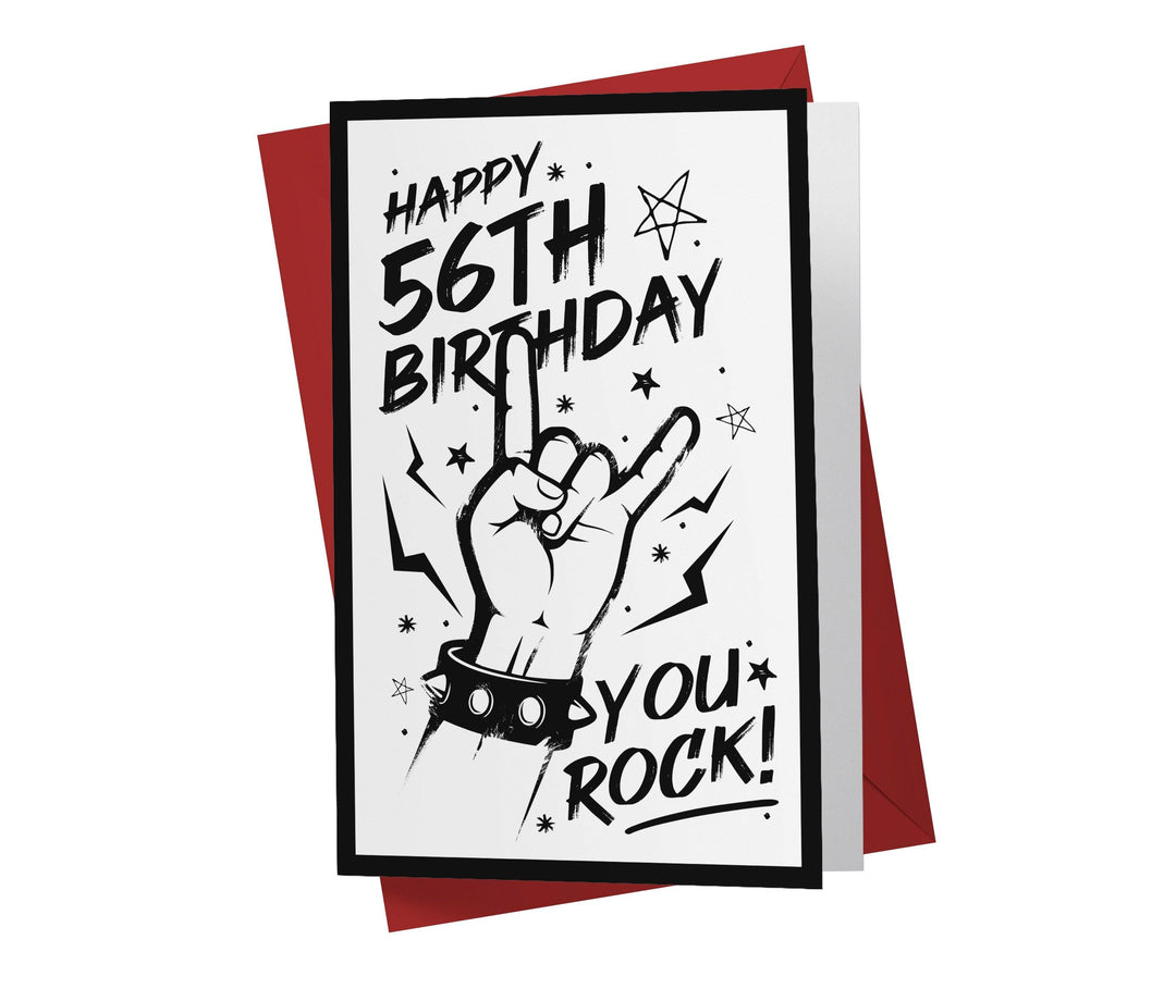 You Rock | 56th Birthday Card - Kartoprint