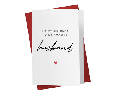 Happy Birthday to My Amazing Husband | Sweet Birthday Card - Kartoprint
