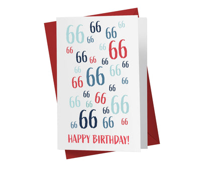 Age Is Just a number | 66th Birthday Card - Kartoprint
