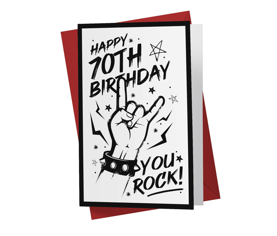 You Rock | 70th Birthday Card - Kartoprint