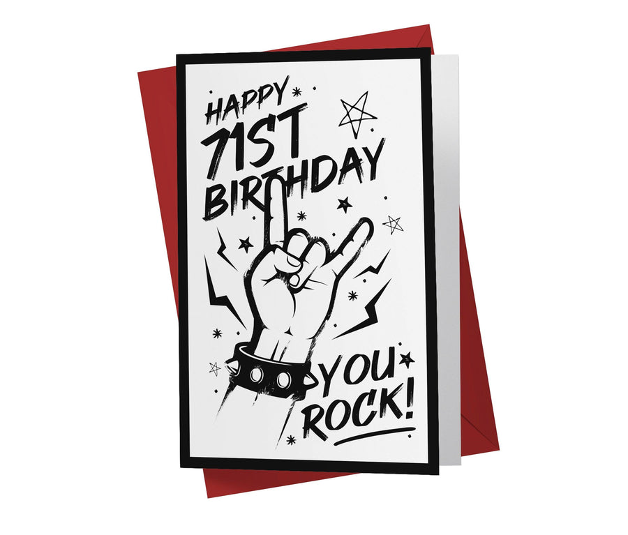 You Rock | 71st Birthday Card - Kartoprint