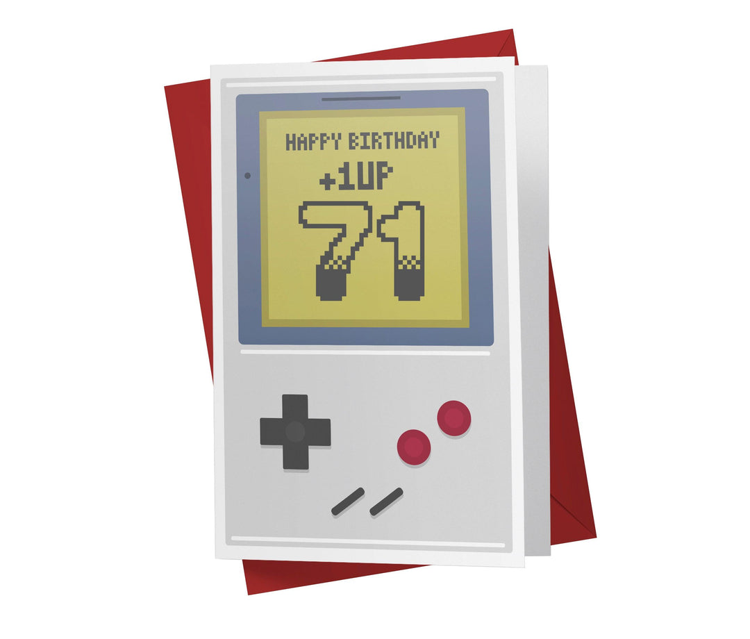 Gaming Level Up | 71st Birthday Card - Kartoprint