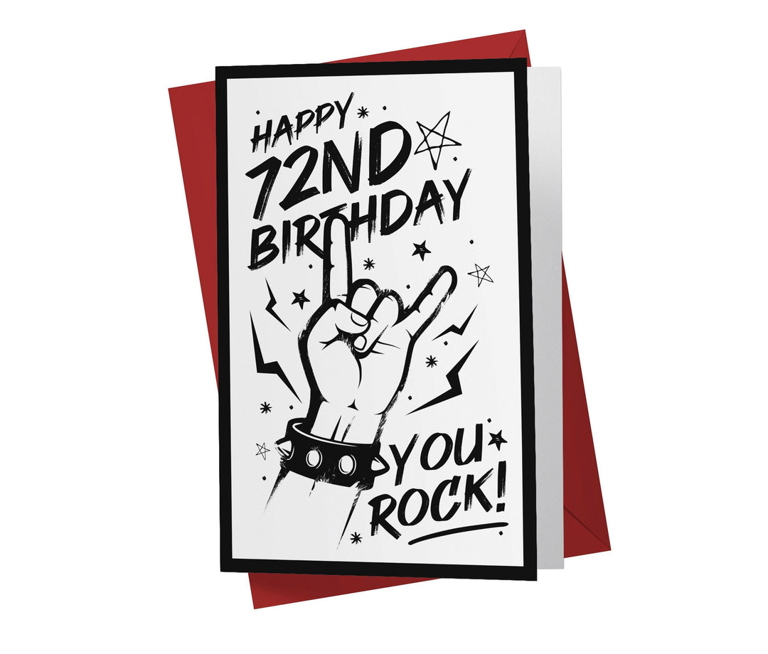 You Rock | 72nd Birthday Card - Kartoprint