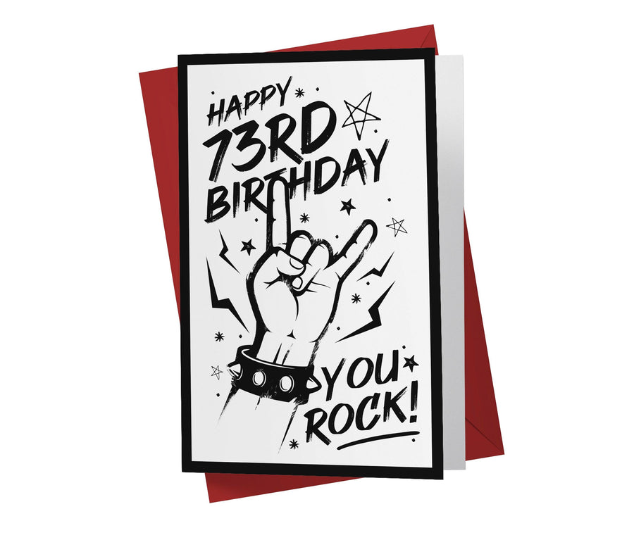 You Rock | 73rd Birthday Card - Kartoprint