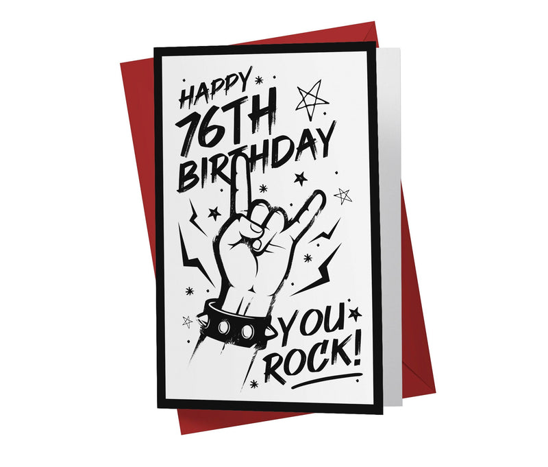 You Rock | 76th Birthday Card - Kartoprint