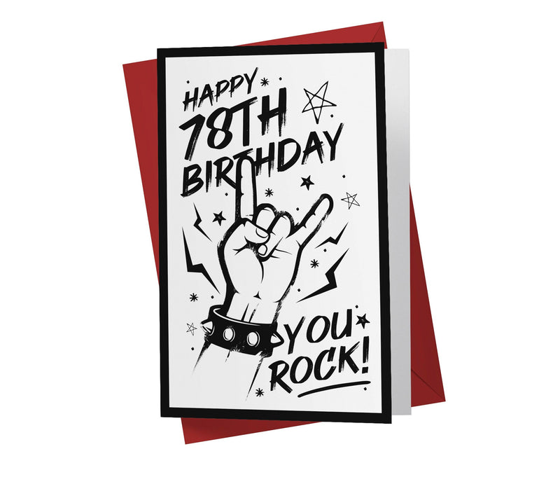 You Rock | 78th Birthday Card - Kartoprint