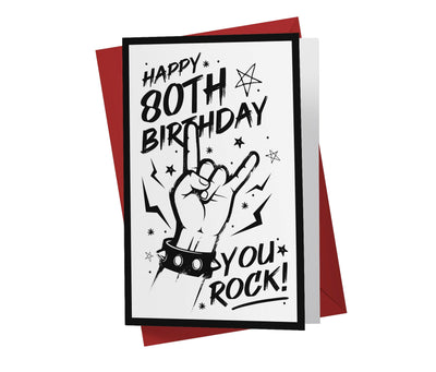 You Rock | 80th Birthday Card - Kartoprint