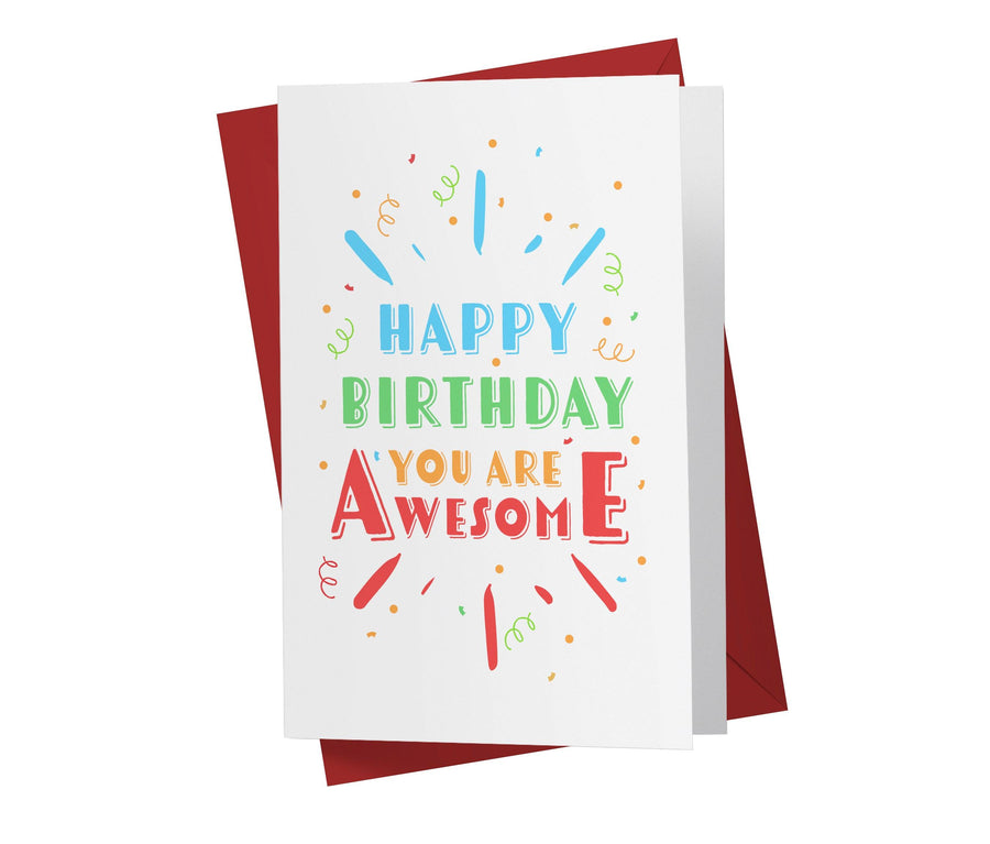 You Are Awesome | Funny Birthday Card - Kartoprint