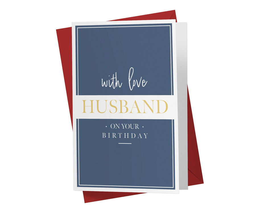 Husband, With Love For Your Birthday | Sweet Birthday Card - Kartoprint