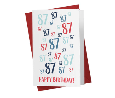 Age Is Just a number | 87th Birthday Card - Kartoprint