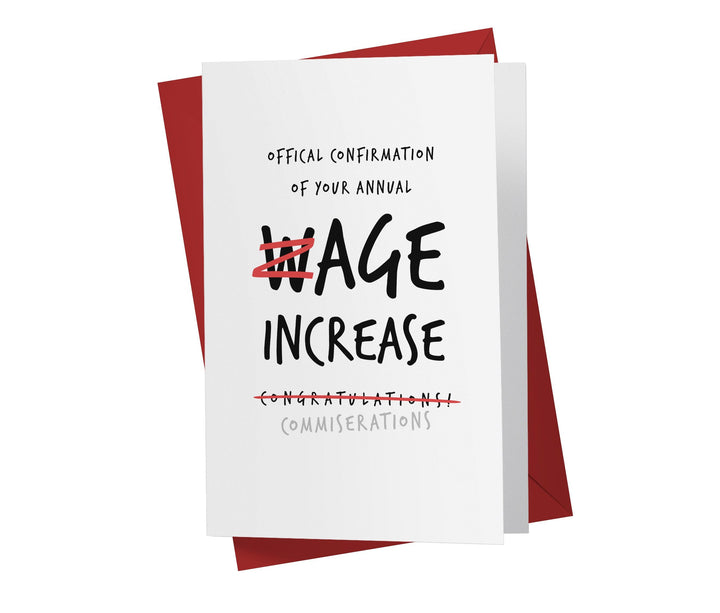 Annual Wage Increase | Funny Birthday Card - Kartoprint