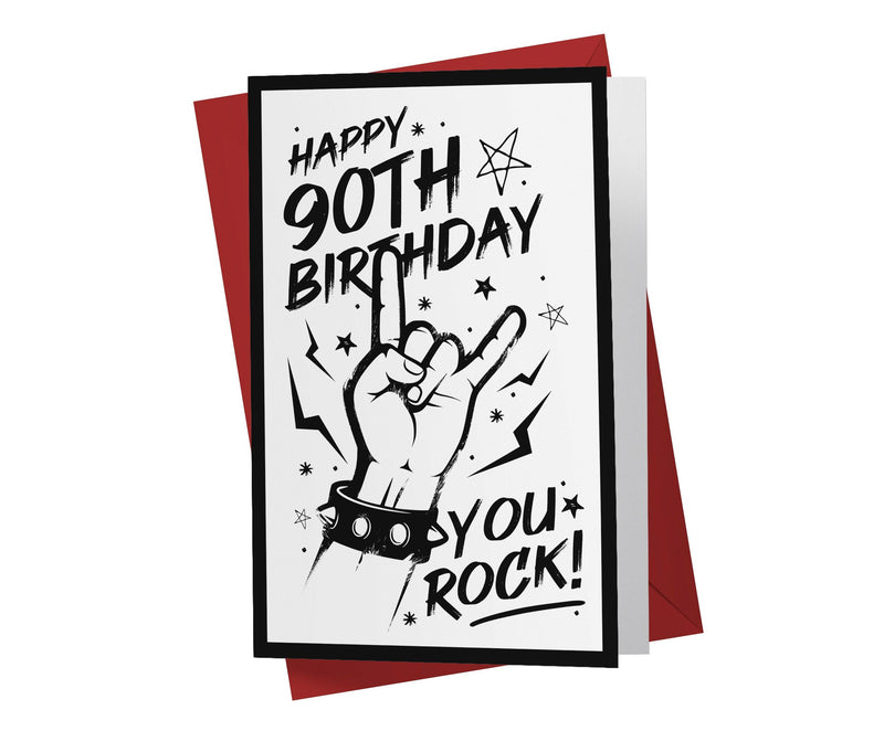 You Rock | 90th Birthday Card - Kartoprint