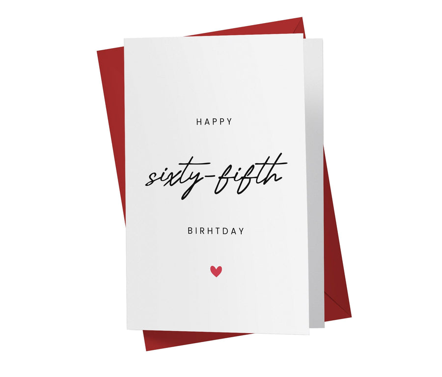 Happy Sixty-Fifth Birthday | 65th Birthday Card - Kartoprint