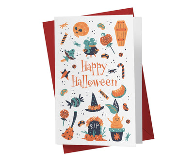 Halloween Doodles | Halloween Greeting Card - Kartoprint