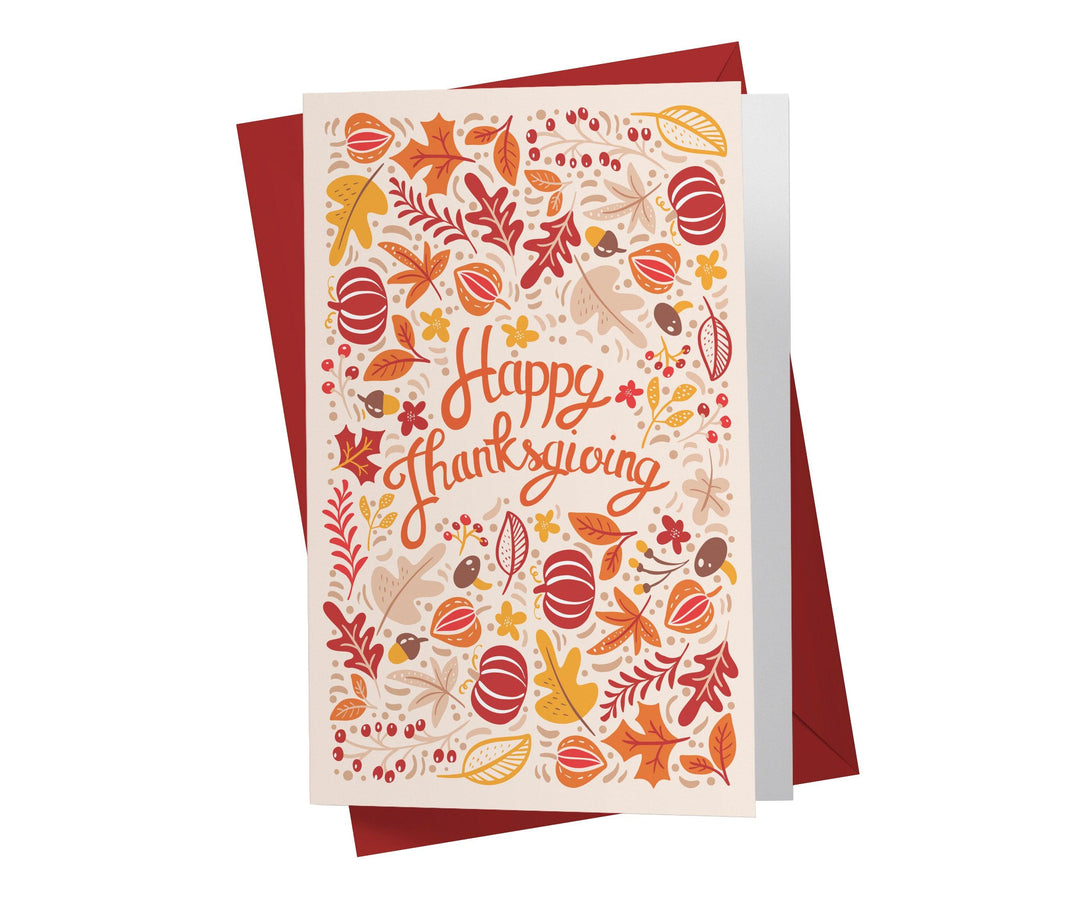 Thanksgiving Doodles Greeting Card - Kartoprint