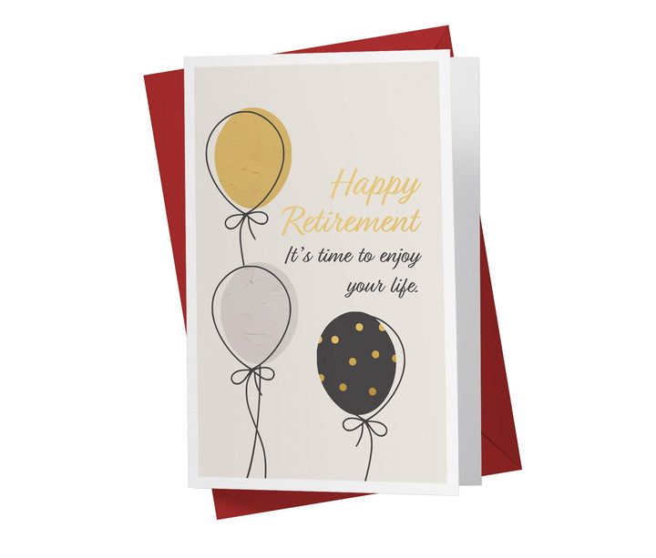 Happy Retirement - It's Time To Enjoy Your Life - Sweet Retirement Card For Friend / Dad & Mom / Coworker - Kartoprint
