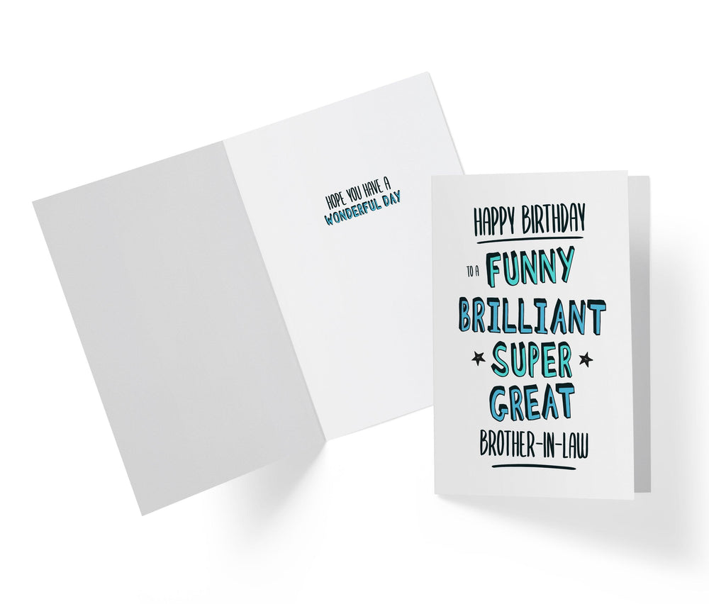 Funny Brillant Super Great Brother in law | Funny Birthday Card - Kartoprint