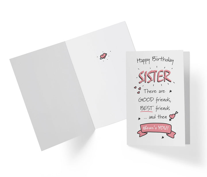Sisters Are Best Friends | Sweet Birthday Card - Kartoprint