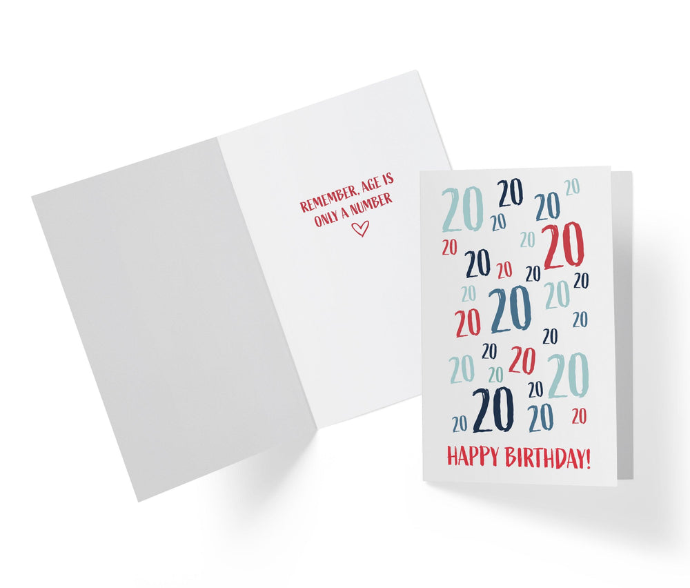 Age Is Just a number | 20th Birthday Card - Kartoprint
