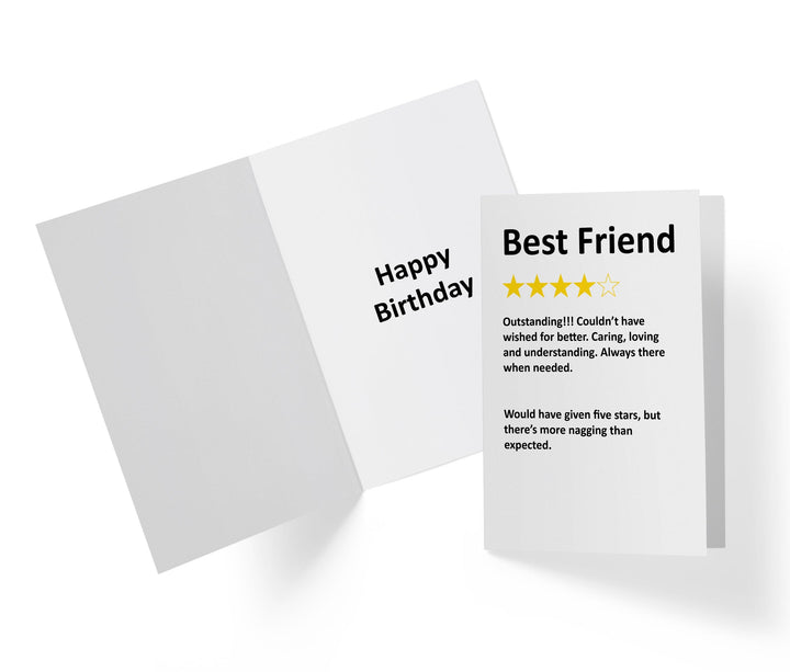 Would Have Given Five Stars But, Friend | Funny Birthday Card - Kartoprint
