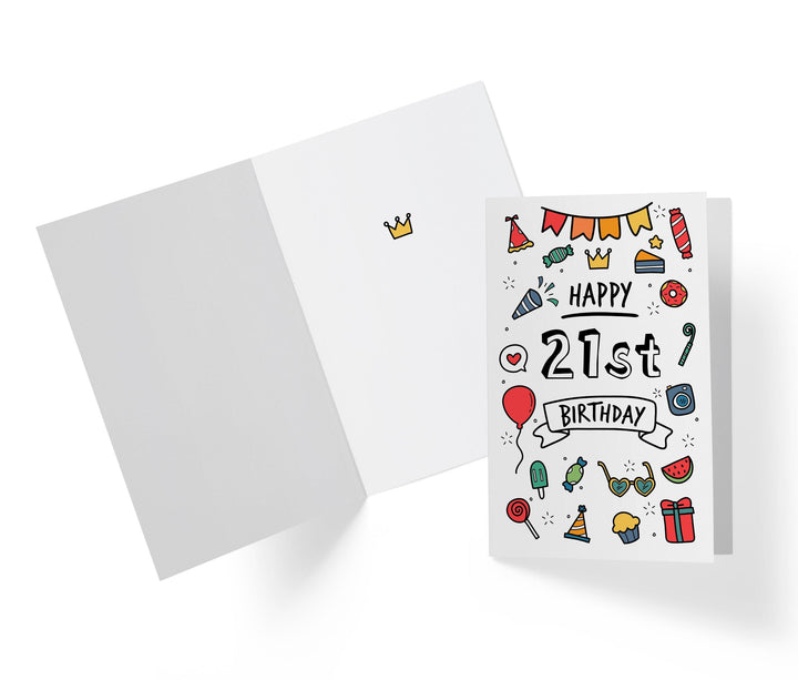 Party Doodles | 21st Birthday Card - Kartoprint