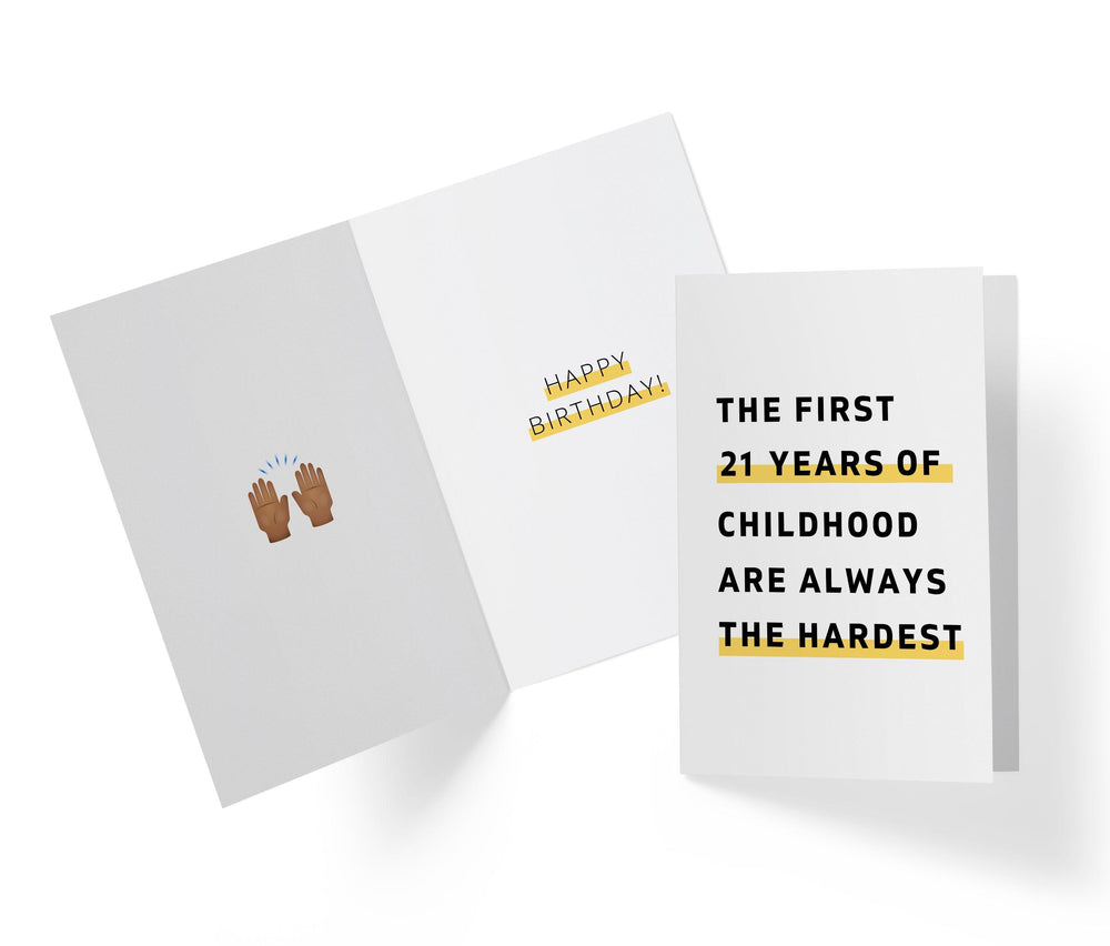 The First Years Of Childhood | 21st Birthday Card - Kartoprint