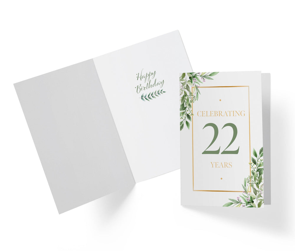 Eucalyptus | 22nd Birthday Card - Kartoprint