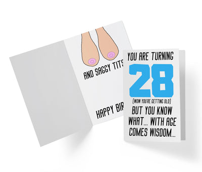 With Age Come Wisdom And - Women | 28th Birthday Card - Kartoprint