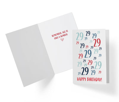 Age Is Just a number | 29th Birthday Card - Kartoprint