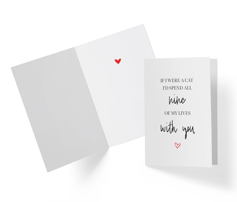Nine Lives, Valentine Card | Sweet Birthday Card - Kartoprint