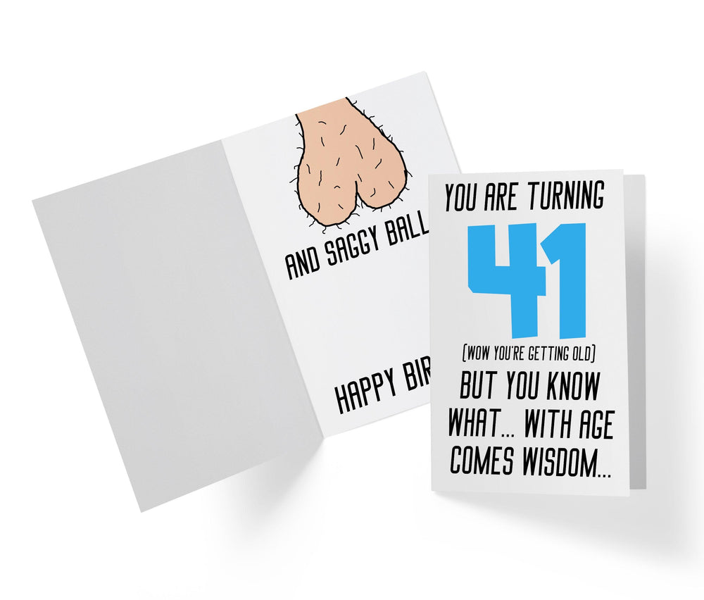 With Age Come Wisdom And - Men | 41st Birthday Card - Kartoprint