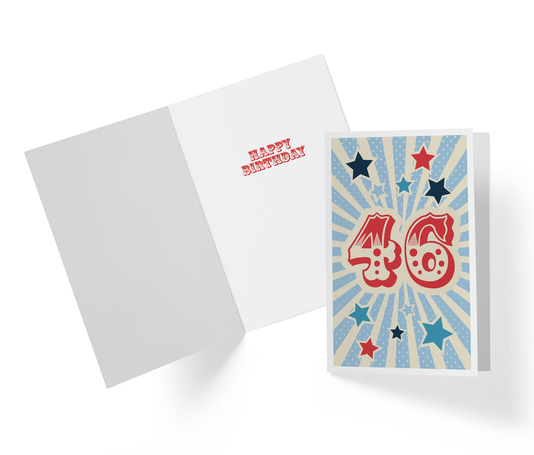 Retro Circus And Stars | 46th Birthday Card - Kartoprint